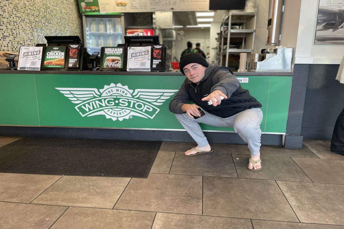 JUNIOR MAX PALMERTON readies himself to hit Wingstop  and eat as much as he possibly can due to the limitless amount of wing options. In the end, Wingstop received a score of eight out of ten  and is reccommended for high schoolers and anyone who loves all things wings.