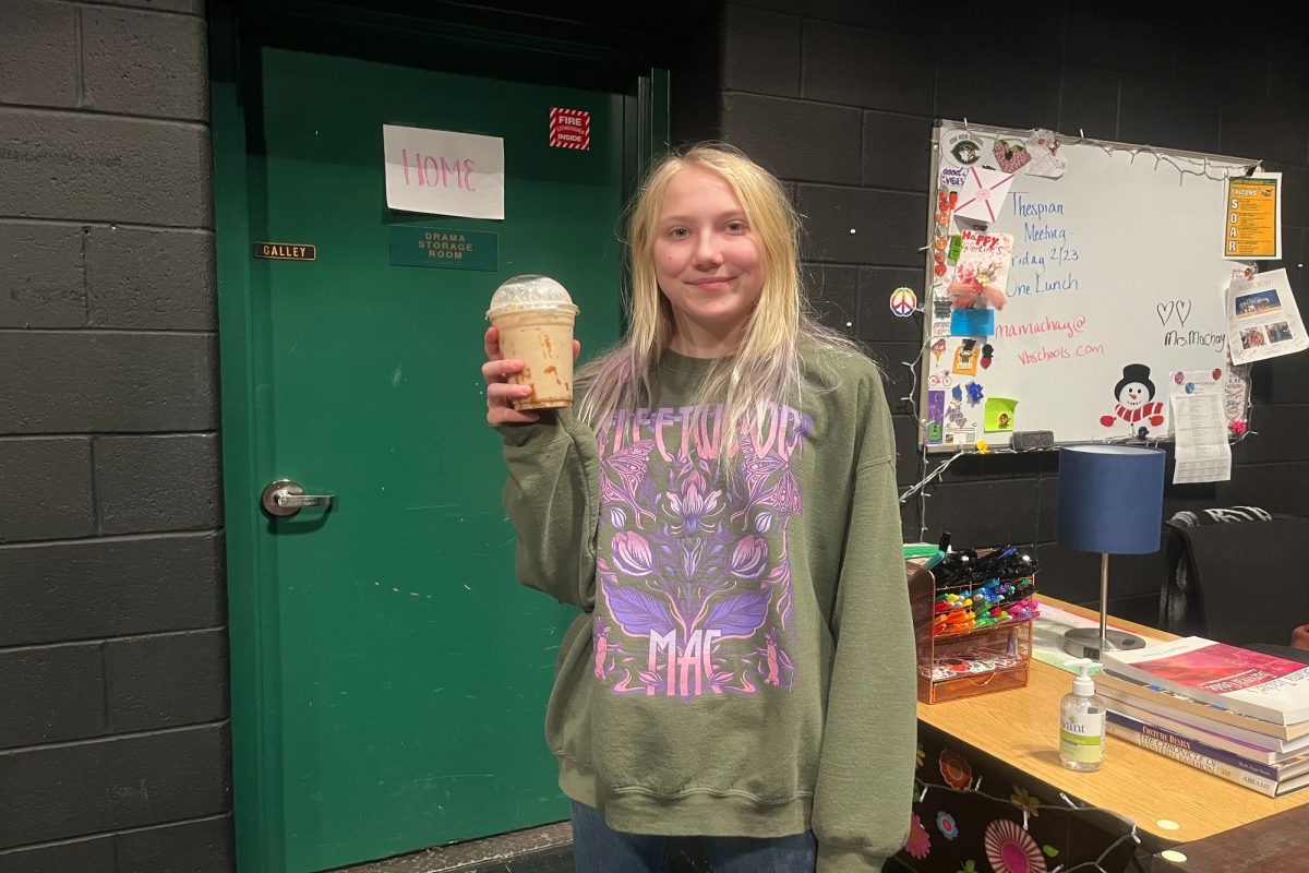 FRESHMAN IZZY HEYDER enjoys coffee shops latest seasonal, the Caramel Macchiato. She has continued to purchase the drink everyday since its release. 