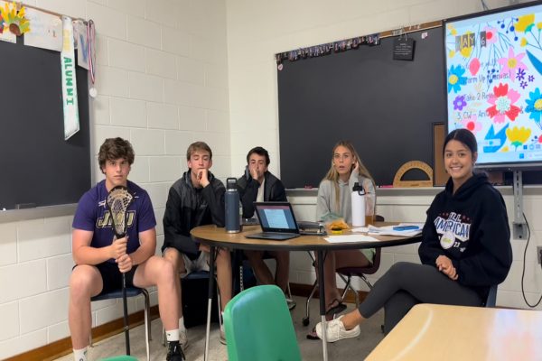 BOYS AND GIRLS on the Couch discuss spring sports and the final few weeks of school. Students are wrapping up classes and taking exams over the next few weeks. 