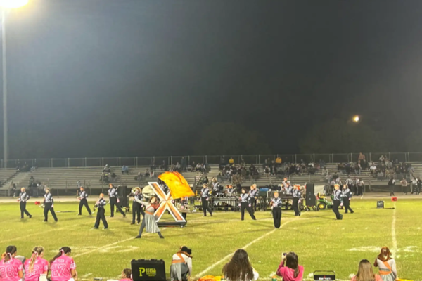 CHS MARCHING FALCONS put on an extravagant halftime show during the last football game against Ocean Lakes. Ultimately, their performance helped get the crowd and players excited to take the victory. 