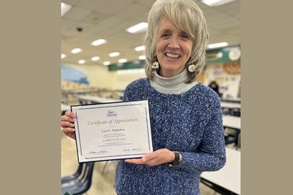 MRS.MOLODOW RECENTLY reached a milestone by completing 40 years in the classroom. This amazing accomplishment was recognized for its lasting influence on students and staff. 
