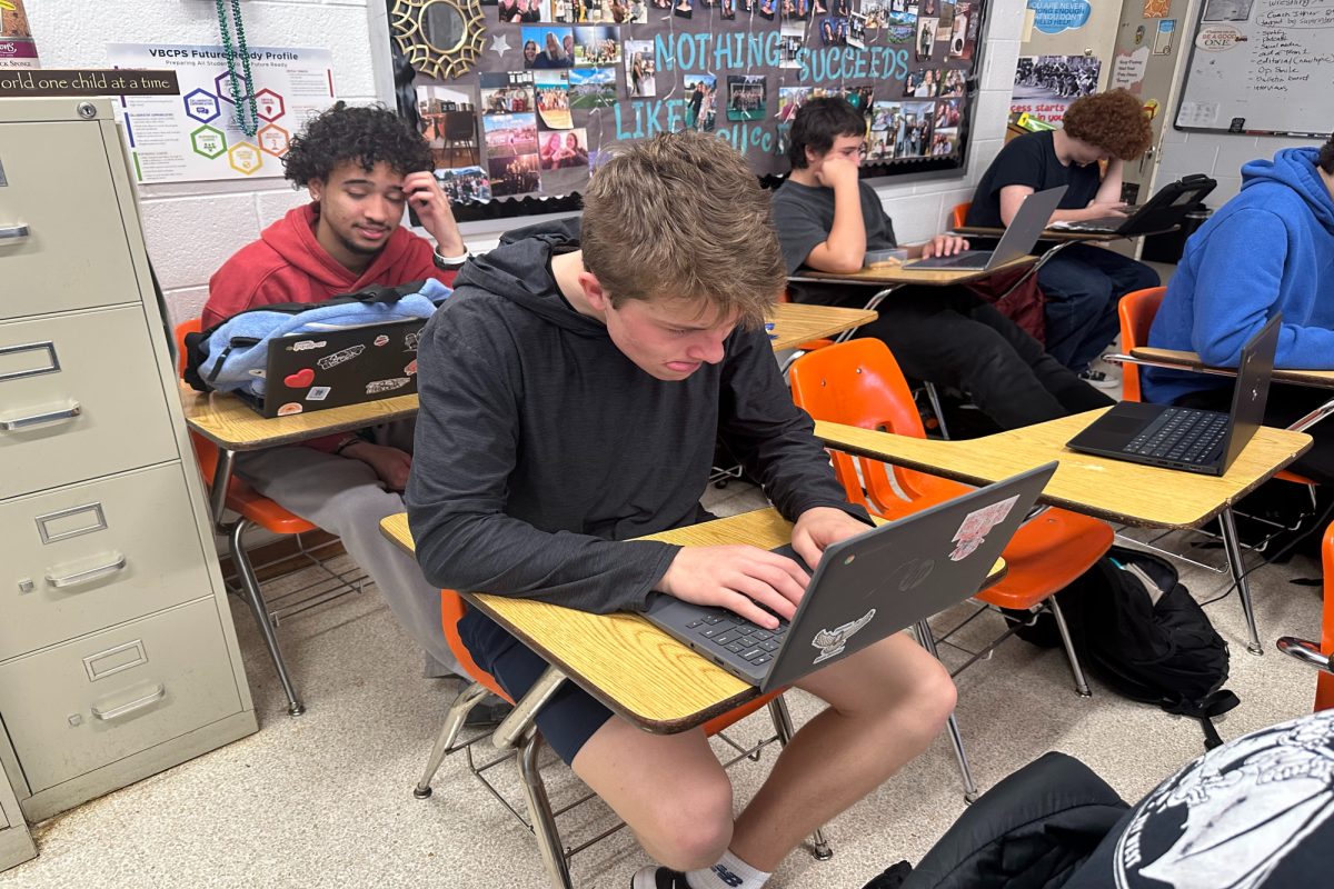 STUDENTS DILIGENTLY PREPARE for SOL testing that begins this week. Students are required to pass these tests before graduation.