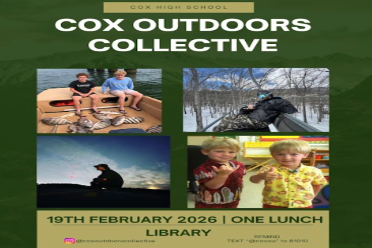 JUNIOR CARSON LUDFORD launches the school's first ever 'outdoor collective' in effort to involve more students into the beauty of nature. The club will host it's first meeting during One Lunch mid-March.