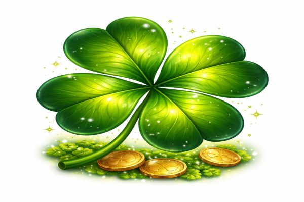 FOUR-LEAF CLOVERS and gold coins represent the "luck of the Irish" on St. Patrick's Day. Both items are considered lucky charms and will be displayed prominently throughout the events leading up the day.