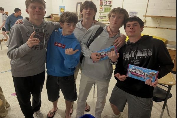 FIVE NEW FUN Club members recently won the 'trashketball' held during One Lunch as an introduction to the club's authenticity. Winning looks easy, according to team Tromly.