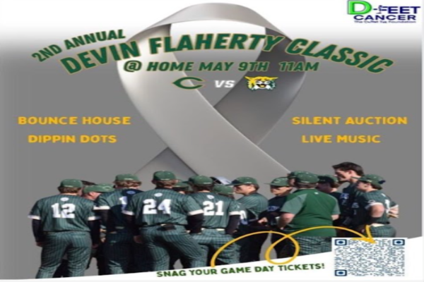 THE FALCONS PREPARE for the memorial game on Saturday in memory of Devin Flaherty. The team is raising awareness for the Dalton Fox D-Feet Cancer Foundation. 